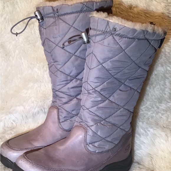 Ugg leather/quilted zip up boots 8 - Picture 5 of 10